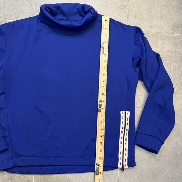 Nike Therma Fleece All Time Mock Neck Sweatshirt Deep Royal/Echo Pink Size XS - Picture 7 of 9